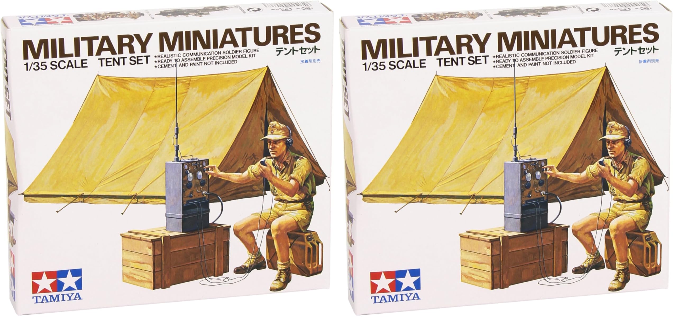 Maquette Tamiya 35074 – Tente Allemande – Échelle 1/35 – Lot De 2 – Modélisme Militaire – Dès 14 Ans