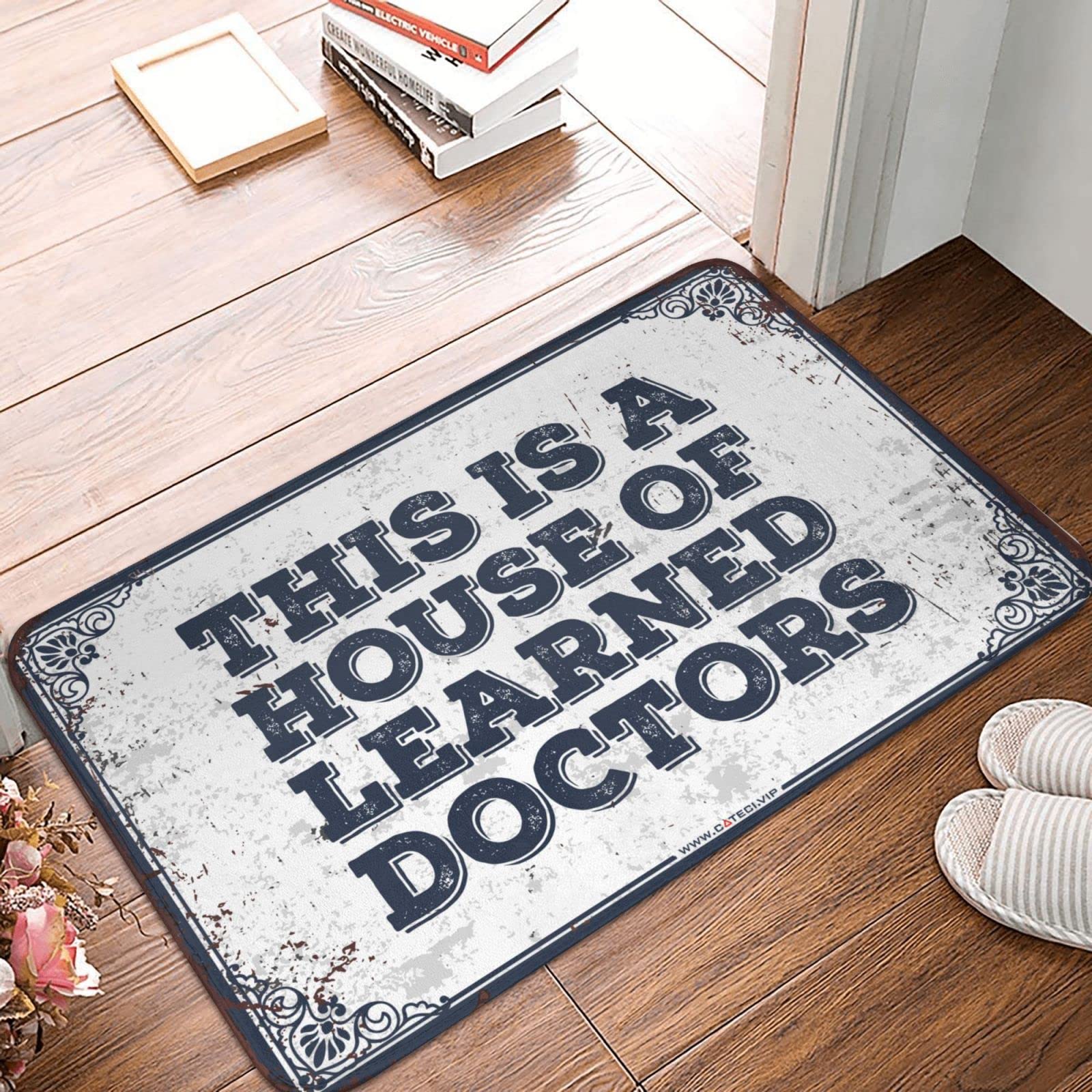 Tapis rétro de jardin et bar de cour extérieure House of Learned Doctors Mat