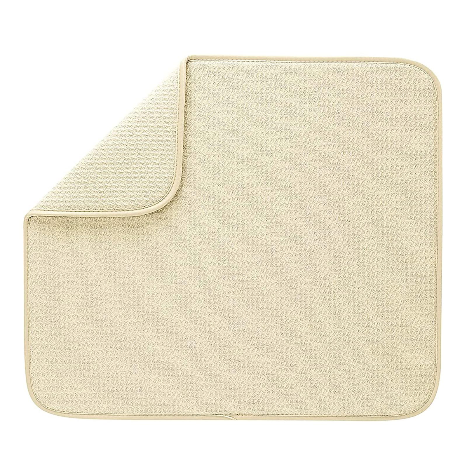 Mekalero Fiber Drying Mat Countertop Drain Pad Multipurpose Table Double-Sided Use Drainer for Kitchen Holiday Drying Mats for Kitchen Counter