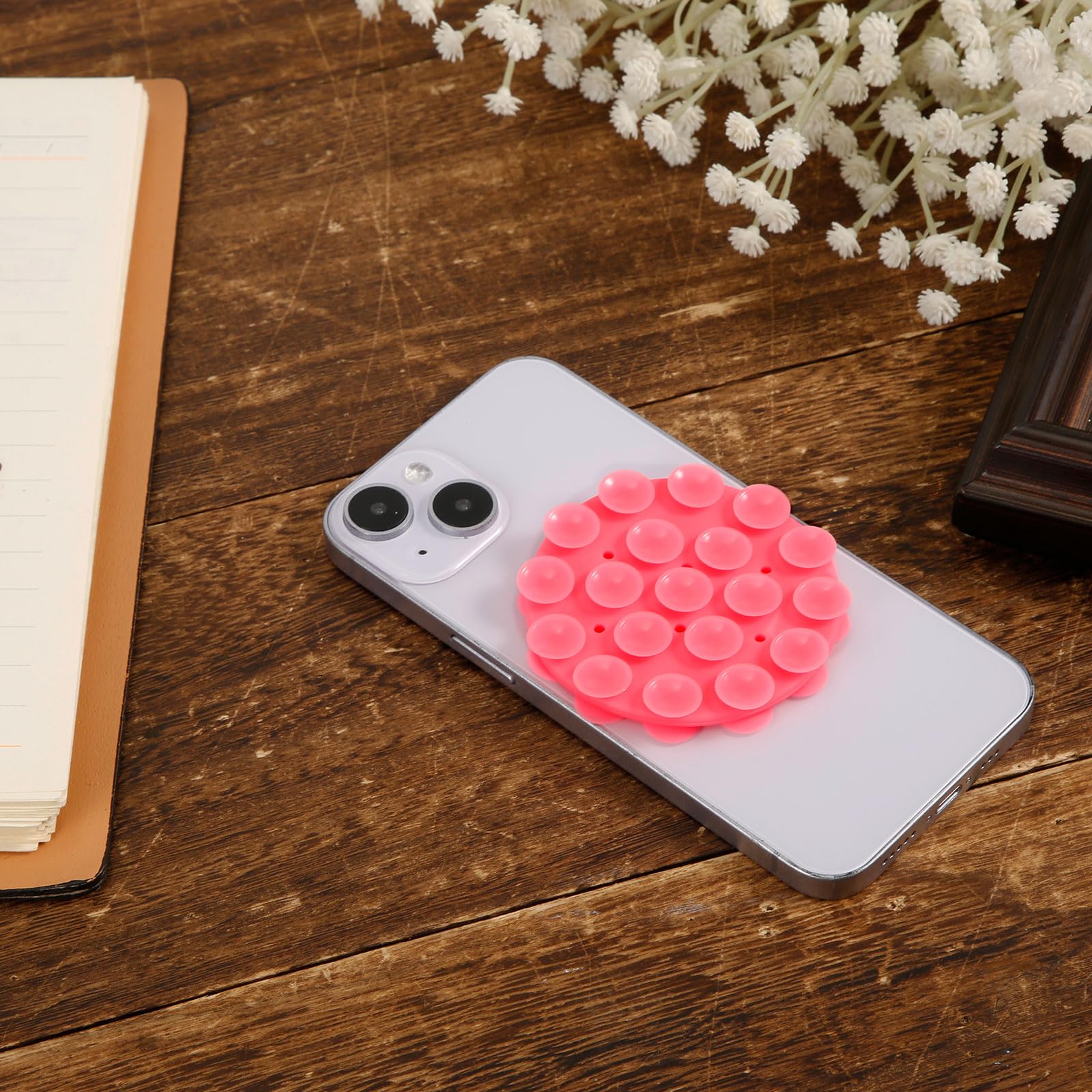 Support de téléphone en silicone avec ventouse double face
