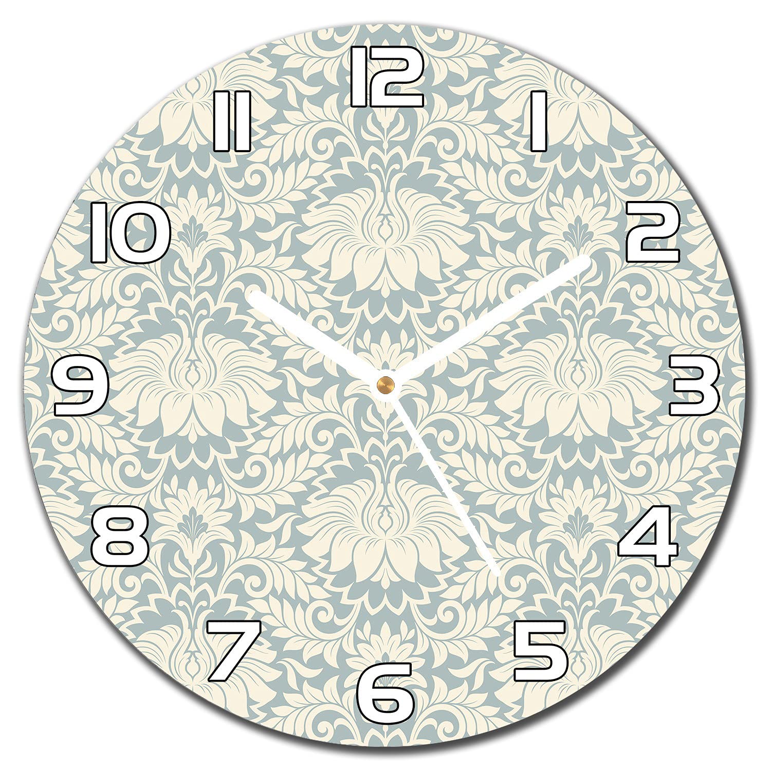 Horloge en verre Coloray ⌀ 30 cm design ustensile vintage flowerphoto