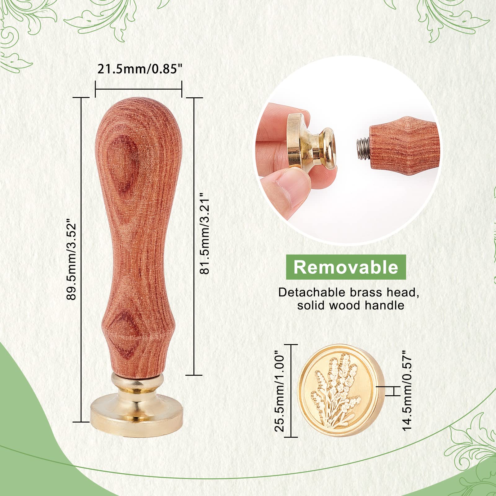 Timbro Per Sigillo Di Cera Bianco - Diametro 2,5cm | Per Buste, Inviti E Regali - Foto 12