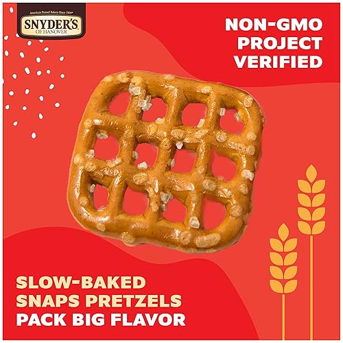 Miniatura 2 de Snyder's of Hanover Pretzels, Snaps 100 paquetes de calorías, paquete múltiple de 10 unidades