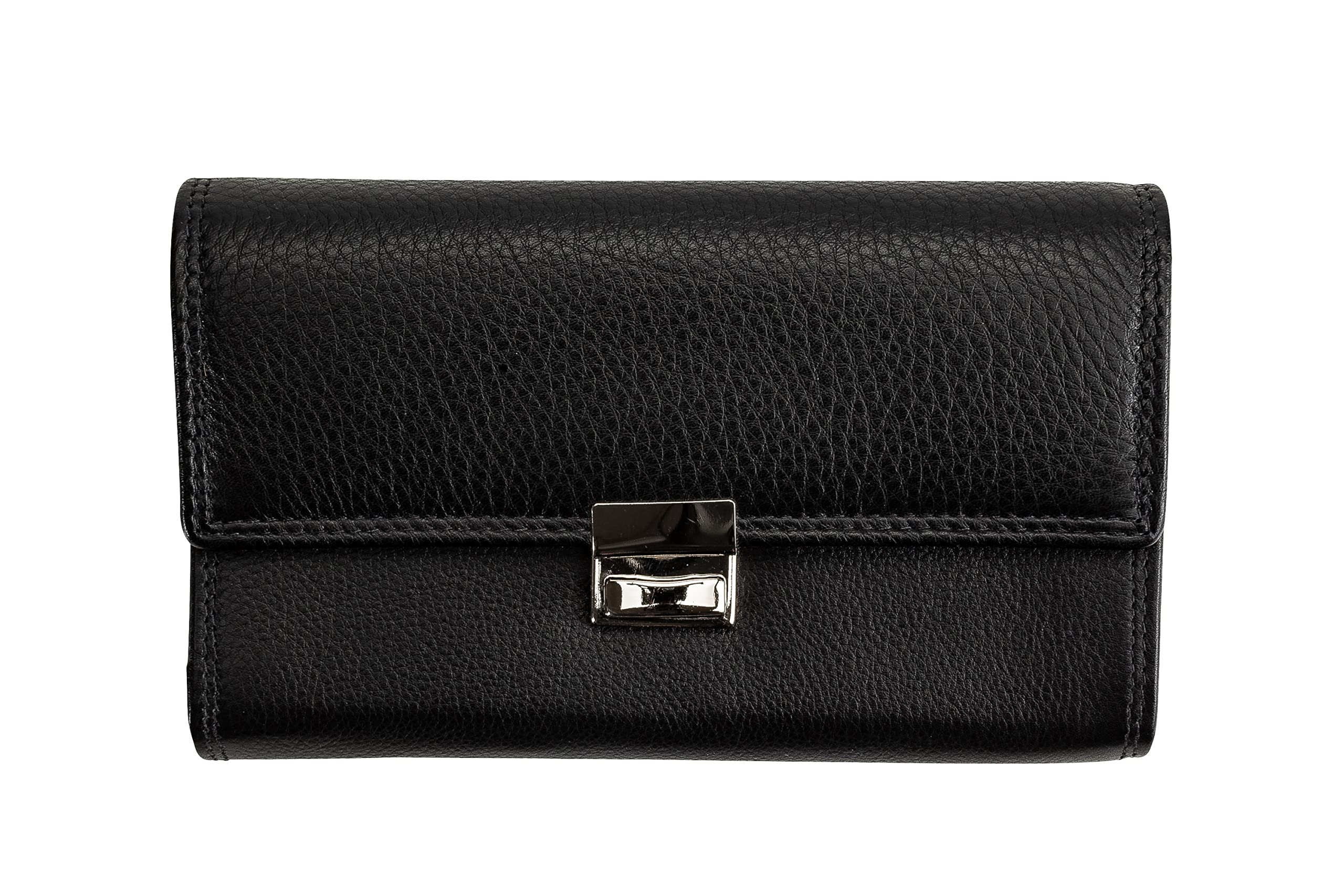 Josephine Osthoff Kellner Geldbörse Kellnerportemonaie Kellnerbörse Taxi Geldbörse Bedienungsgeldbeutel echt Leder mit RFID Schutz (909), Farbe:Schwarz