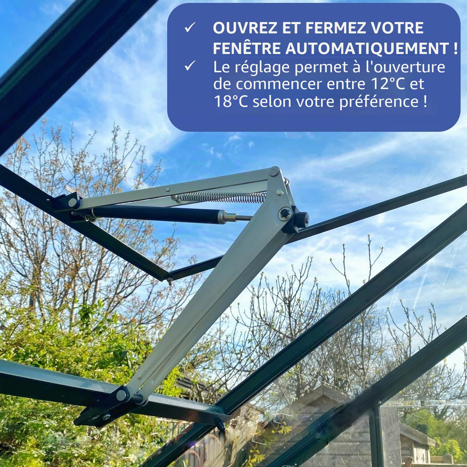Bayliss Système d'aération automatique pour serre, Taille XL