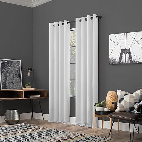 Miniatura 6 de Sun Zero Soho - Juego de 2 paneles de cortinas opacas de eficiencia energética con ojales, 108 x 96 pulgadas, color blanco paloma