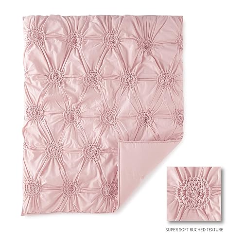 Miniatura 2 de Levtex Baby - Juego de cama de cuna de sauce - Juego de guardería de bebé - Rosa - Pintuck de roseta suave - Juego de 5 piezas incluye edredón