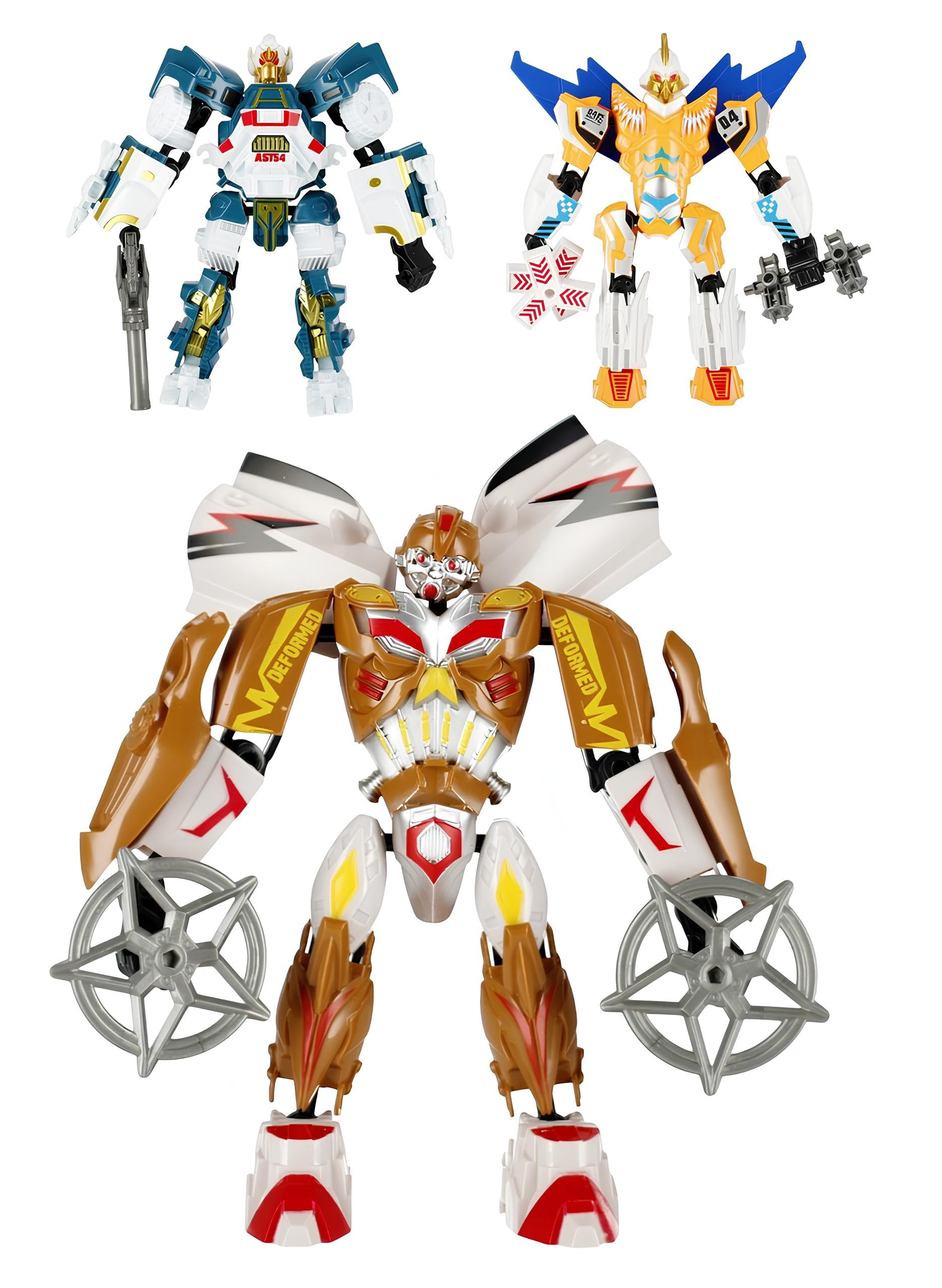 Robot Transformable Robots Car Plane Dinosaur Tyrannosaurus Triceratops Jurassic Dino Bot Mech Si and Become a Giant Robot Mecha Transformable Vehicle Transform Bot Mech - Image 3