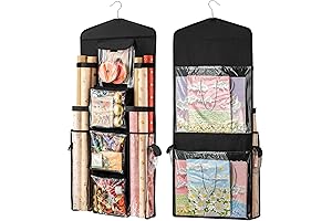 Double-Sided Wrapping Paper Organizer for Behind Door Storage