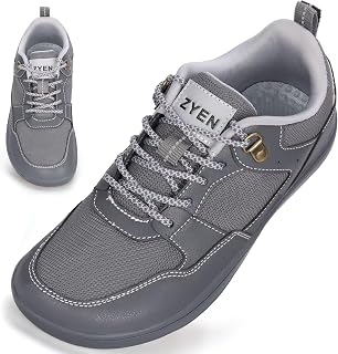 Mens Barefoot Shoes Wide Toe Box Trail Running Sneakers Zero Drop Non-Slip Extra Wide Width Walking Shoes Minimalist Wrestling Sneakers Gym Trainer