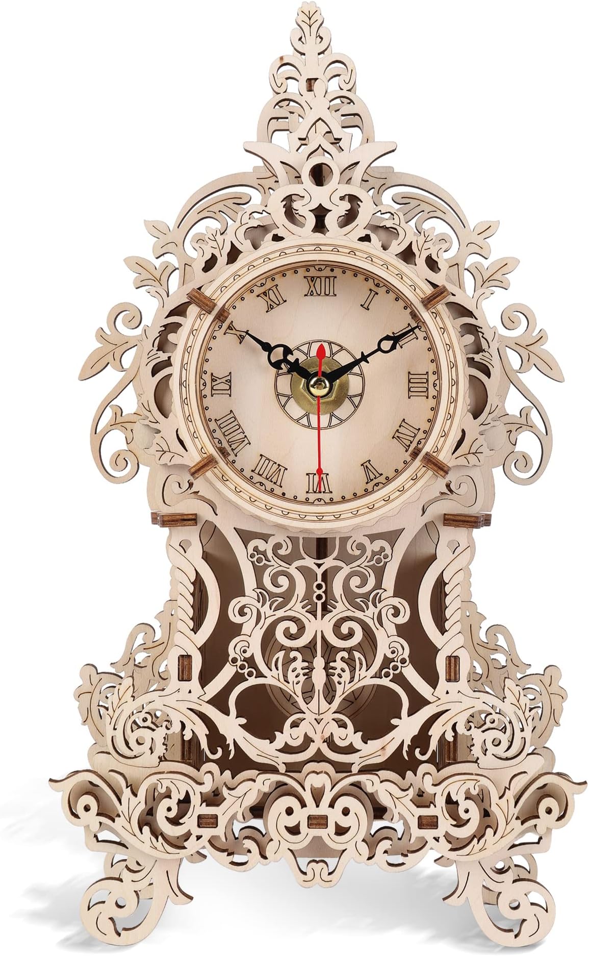 Cuteefun 3D Wooden Pendulum Clock Model Kit for Adults to Assemble by Yourself to Build 3D Wooden Puzzle DIY Woodcraft Construction Kits Creative