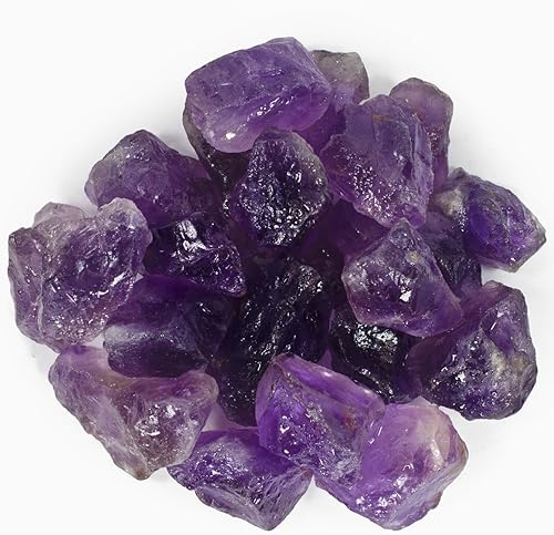 Materiales Piedras de amatista de 1 libra Grado AAA Grado Grande de Brasil - Cristales ásperos naturales crudos para cabbing, pulir, lapidario,