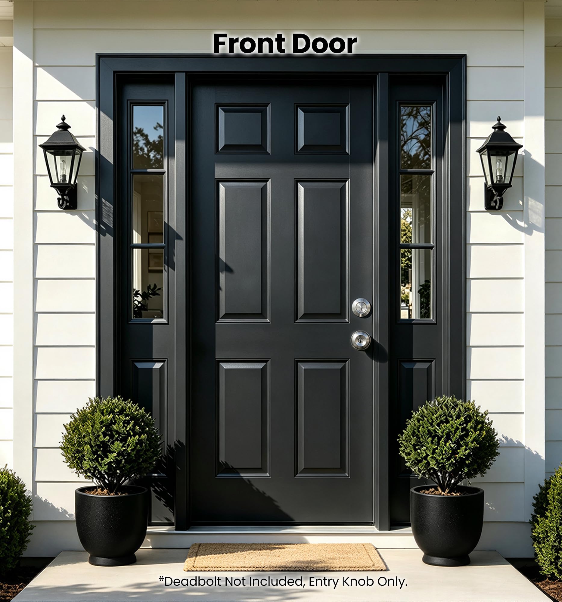 Veise 3-Pack Keyed Alike Entry Door Knobs - Satin Nickel -9