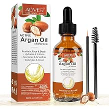 Moroccan Argan Oil for Hair & Skincare, 60ml Natural Vegan Oil For Scalpcare & Fuller Healthier Hair - Natural Oil For Men & Women Moroccan Argan Oil