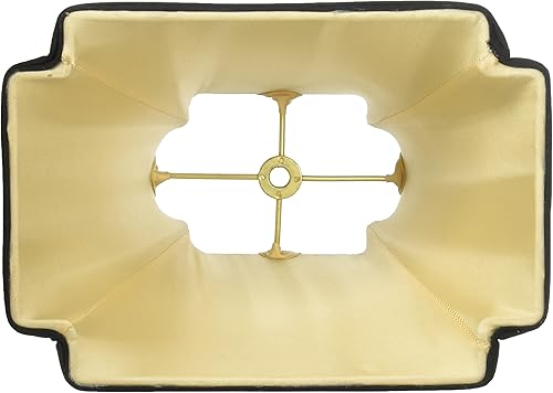 Miniatura 9 de Royal Designs - Pantalla rectangular de diseño de esquina invertida, color beige, (6 x 4) x (10 x 7) x 8.5 pulgadas Beige,Dorado antiguo,Negro