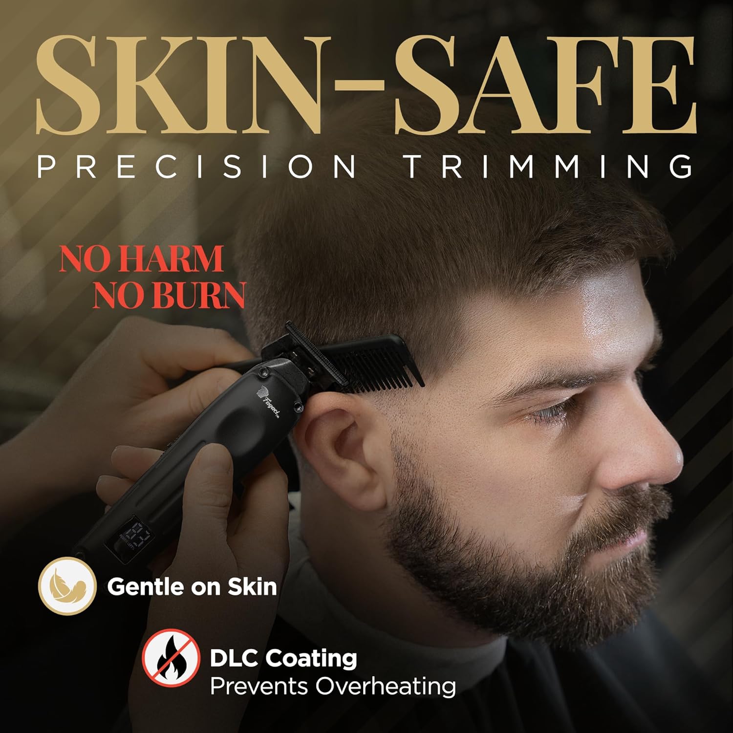 Fagaci Professional Hair Clippers for Men with Superior Precision, Brushless Motor Barber Clippers and Trimmers Set, 5X Longer Sharpness Hair Cutting Kit, Mens Haircut Cordless Clipper for Barber - Image 8