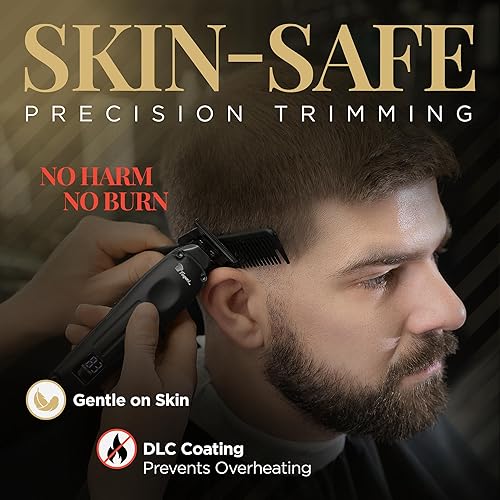 Miniatura 8 de Fagaci Cortadora de pelo profesional para hombres con precisión superior, juego de cortapelos y recortadores de peluquería sin escobillas, kit de