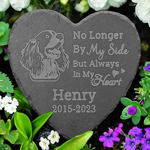 Vista 19 de Piedra conmemorativa de Pit Bull, regalos conmemorativos de Pit Bull, regalos para la pérdida de Pit Bull, en memoria de Pit Bull, regalos