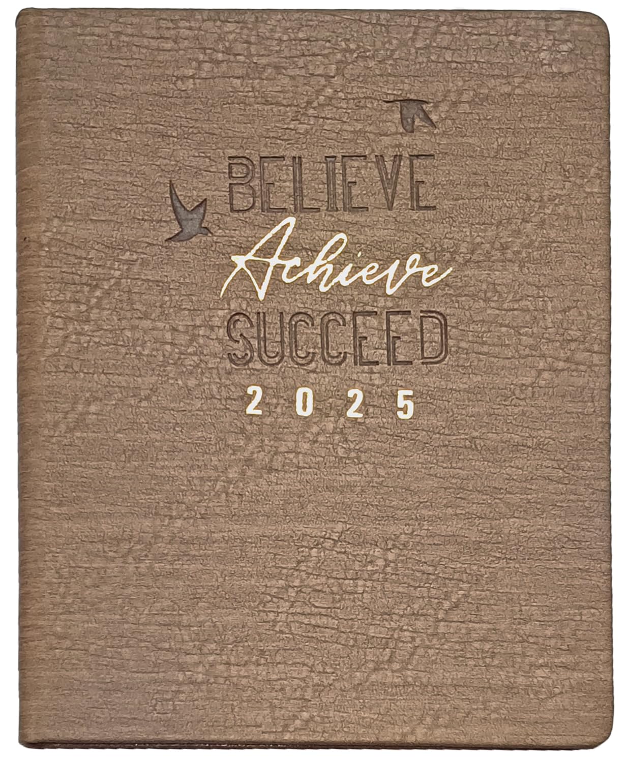 ShreeGanadhish 2025 Diary Notebook/Organizer| Month Cut Sunday Half Pages| 24X18X3 CM B5 Diary Ruled 365 Pages (Dark Chestnut)