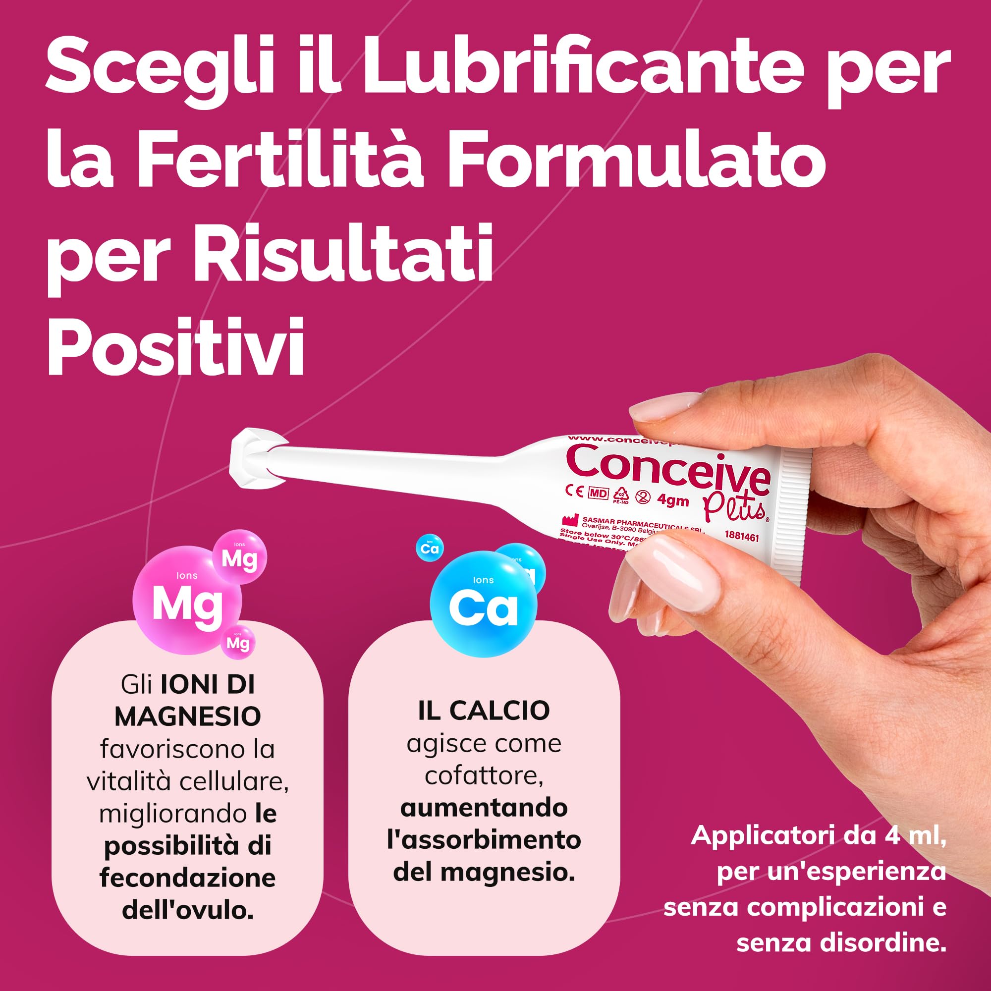 Conceive Plus Lubrificante Per La Fertilità - Applicatori Preriempiti, 8 x 4g