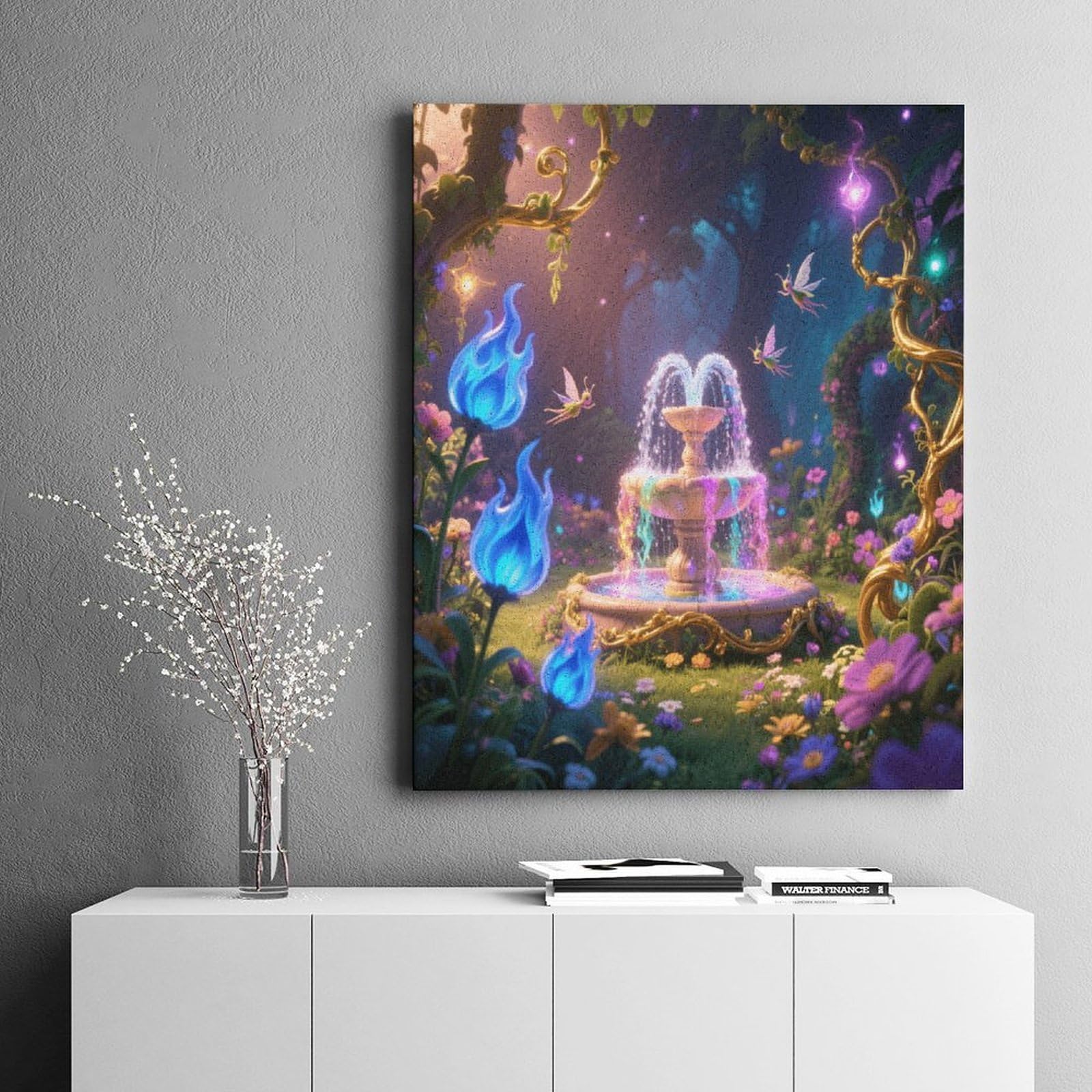 KOAYUBFC Magic Garden Malen nach Zahlen Kit für Erwachsene Anfänger Erwachsene Malen nach Zahlen Kits auf Leinwand DIY Acryl Ölfarben Malerei mit Pinseln für Geschenk Home Wall Decor