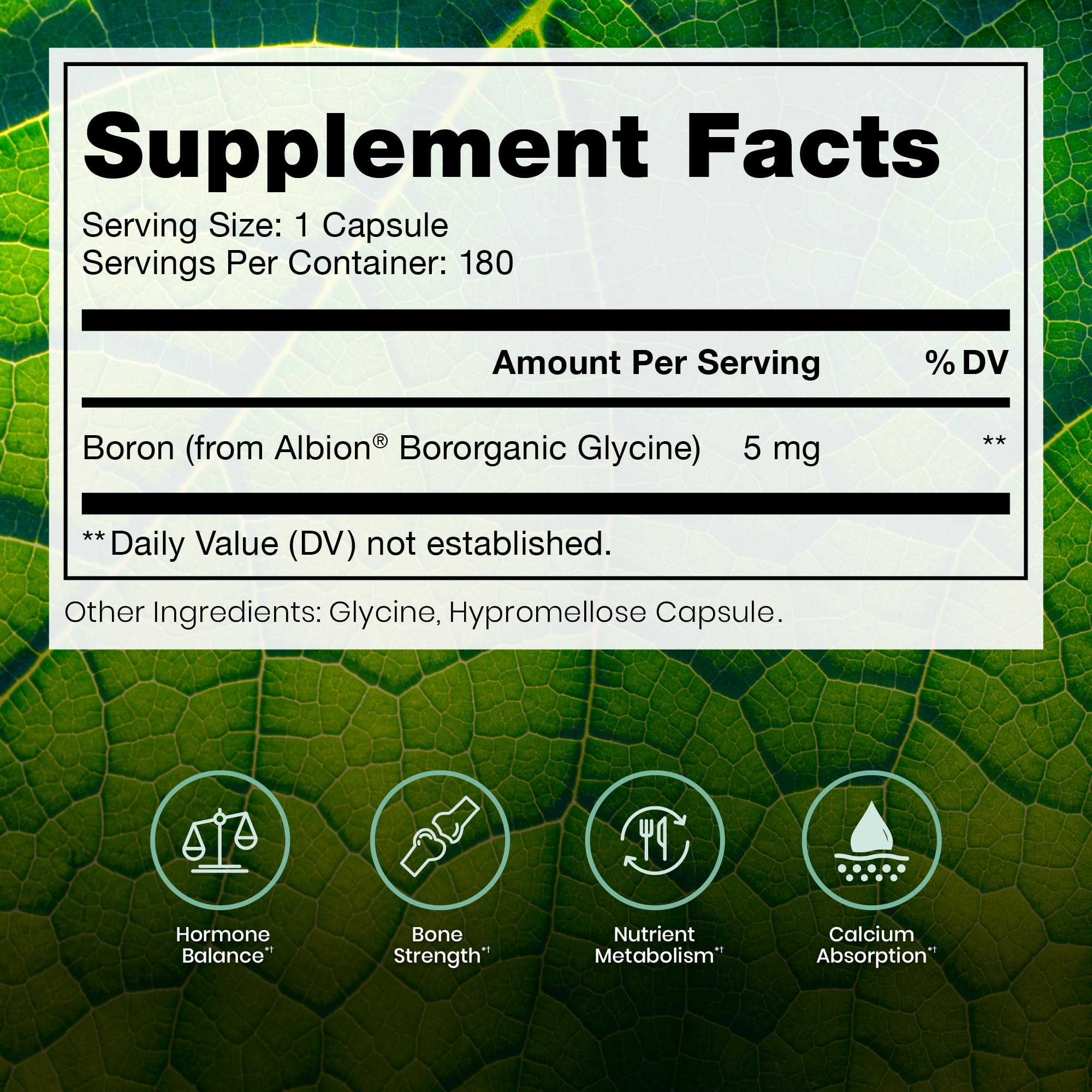 Bio Boron, Bone, Joint & Immune Support, 5mg, 180 Capsules — Amazon image 2