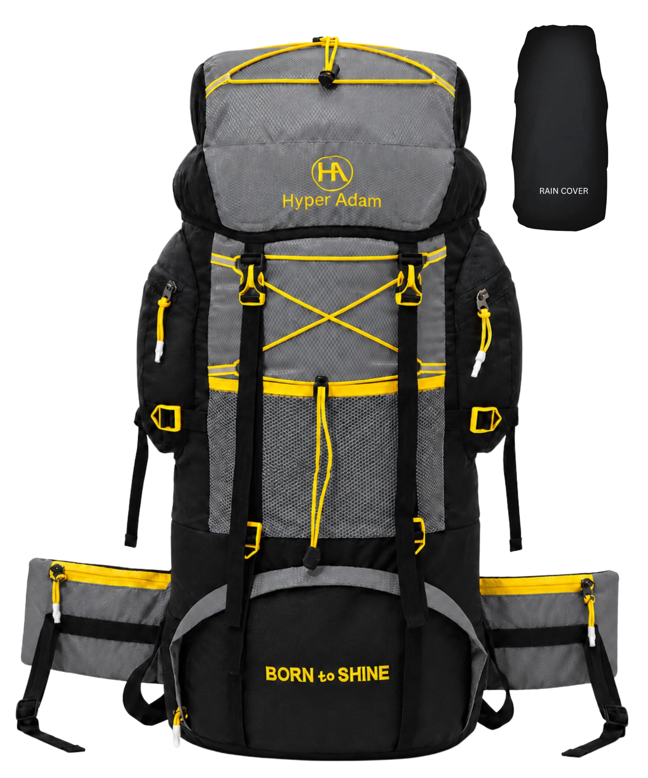 Hyper Adam Rucksack Bags | 75 Litres Travel Bag For Men | Tourist Bag For Travel | Backpack For Hiking Trekking Bag Mountain Bag For Camping | Rain Cover-image-24
