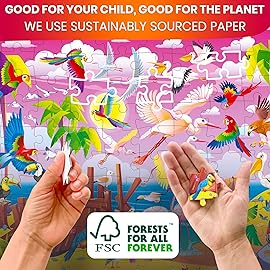 QUOKKA 100 Piece Puzzles for Kids Ages 4-6 - 4 Puzzles for Kids Ages 6-8 - Search and Find Ocean and Forest Animals Kid Activities for 8-10 yo - Toddler Learning Toy Game Gift for Boys and Girls 5-8