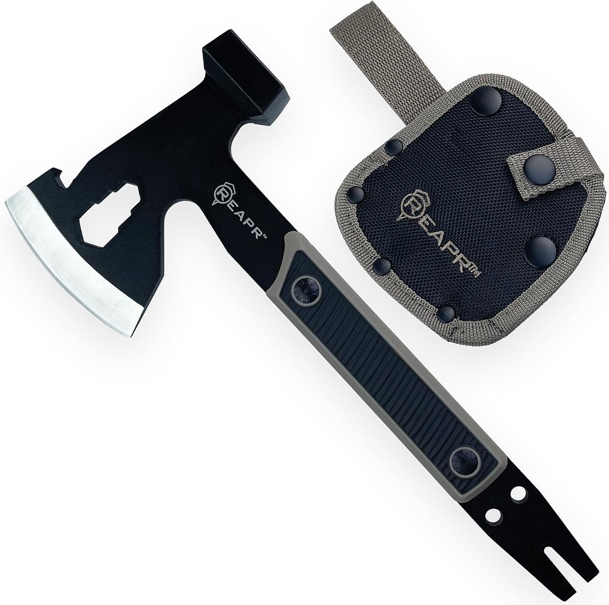 Versa Camp Axe with Sheath, Multi Tool Survival Axe for Camping, Bushcraft, Hiking, Hunting & Outdoor Recreation, for Dad
