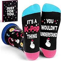 VICRAZY Korean Socks - Perfect K-Drama Gifts for Women, Unique Korean Christmas Gifts, Music Socks Ideal for Stocking Stuffers, Stylish K Drama gifts, Things that Make Great Presents