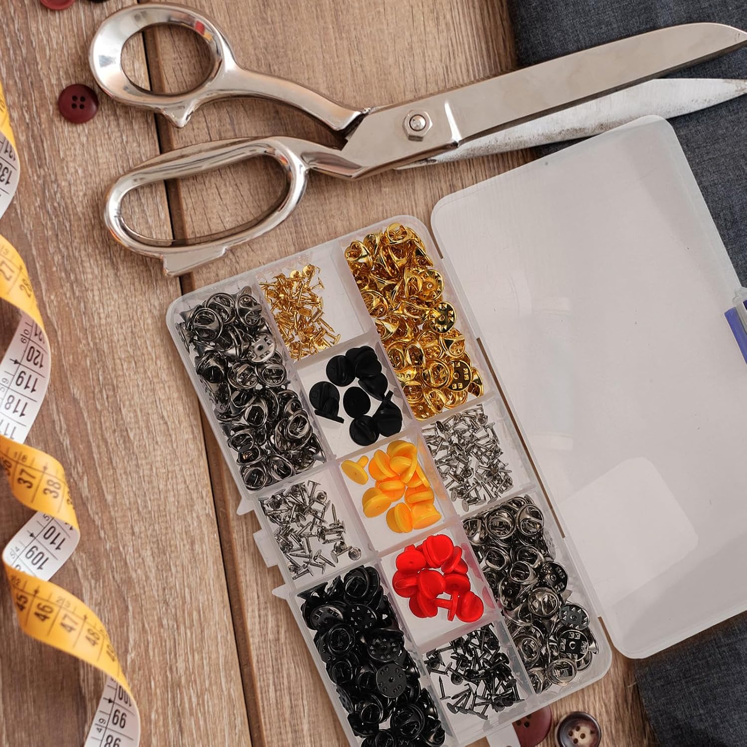 430Pcs Metal Brooch Pins with Clutch Backs for Jewelry Making Tight Secure Pin Backs Tie Tacks Citation Bars DIY Craft Projects Replacement Badge Holders for Jackets and