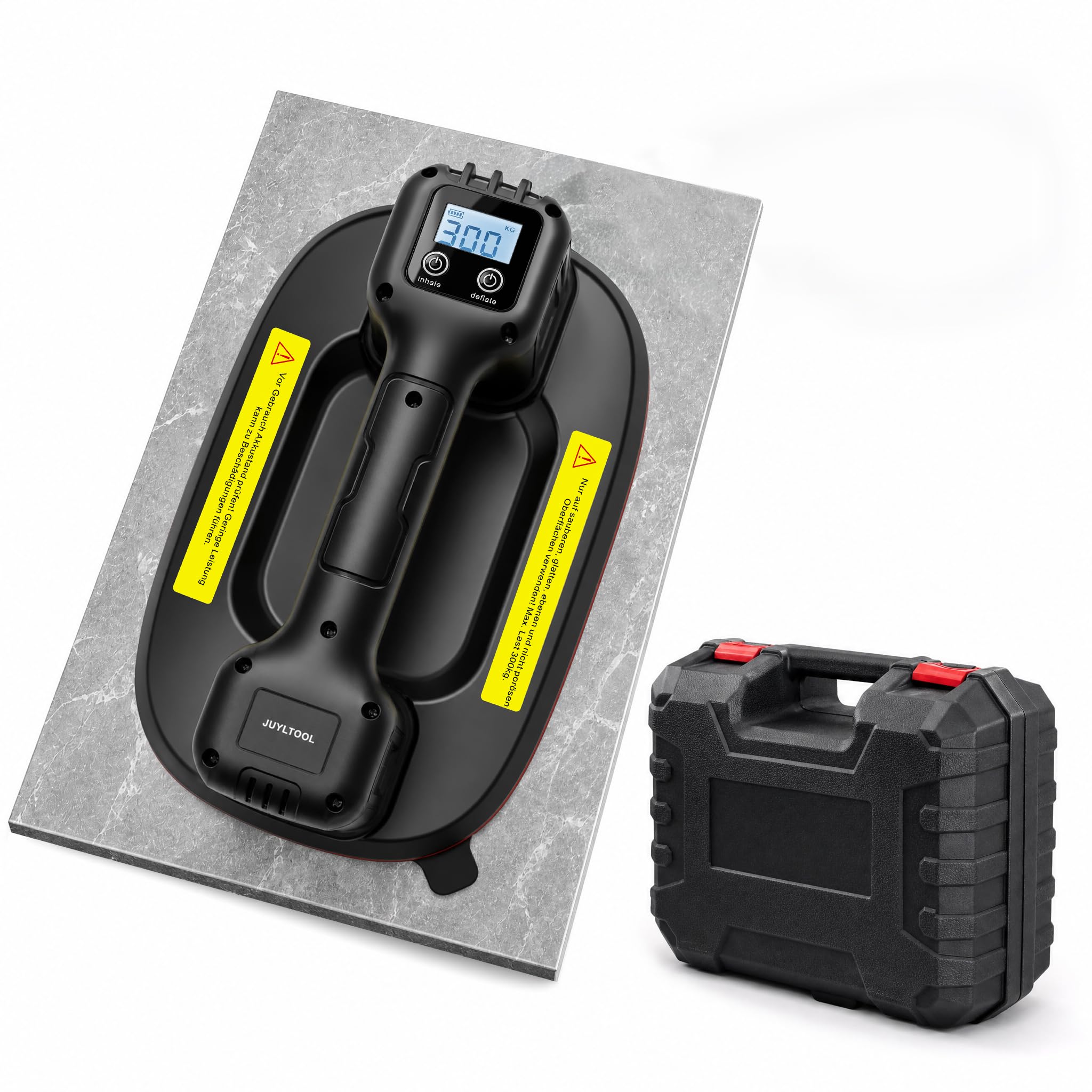 Sollevatore elettrico con potenza di aspirazione 300 kg, diametro 26 cm (batteria nera)