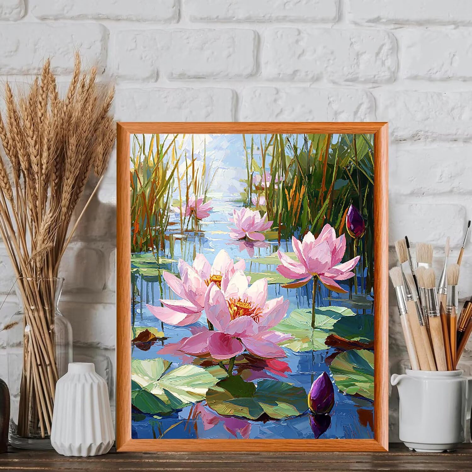 WEISHIWE Ninfea Dipingere con i Numeri per Adulti, 70x90cm a-918