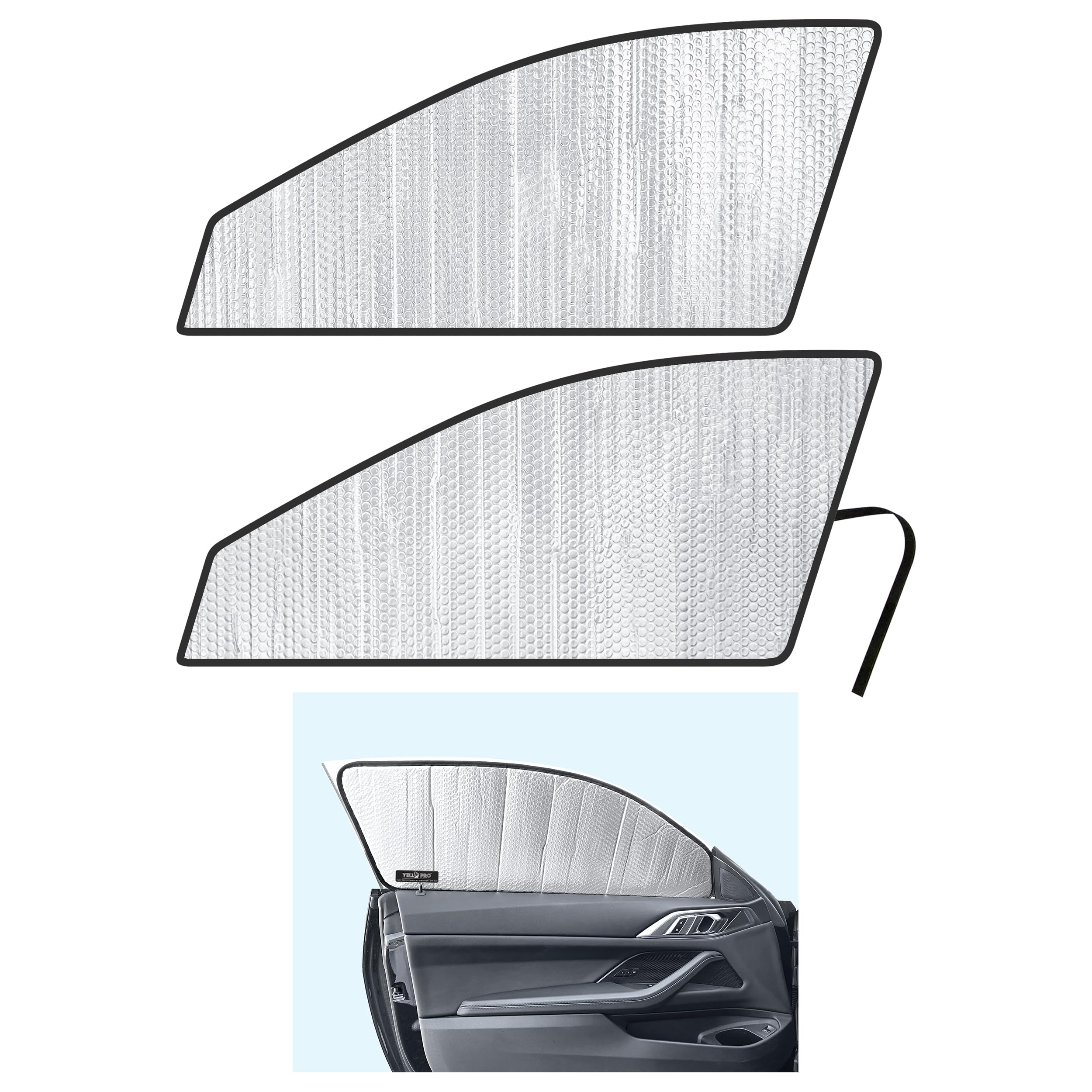 Custom Fit Front Seat Side Window Reflective Sunshade for 2021 2022 2023 2024 2025 BMW 4Series 4 Series 4-Series 2dr Coupe (Not for Gran Coupe or Convertible), Sun Shade Protector Accessories