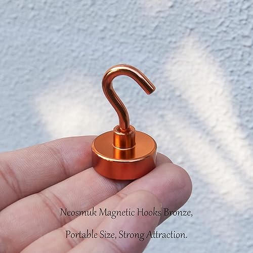 Vista 196 de NEOSMUK - Ganchos magnéticos de alta resistencia con imanes extrafuertes para colgar en refrigerador, crucero, cabinas o parrilla, color blanco