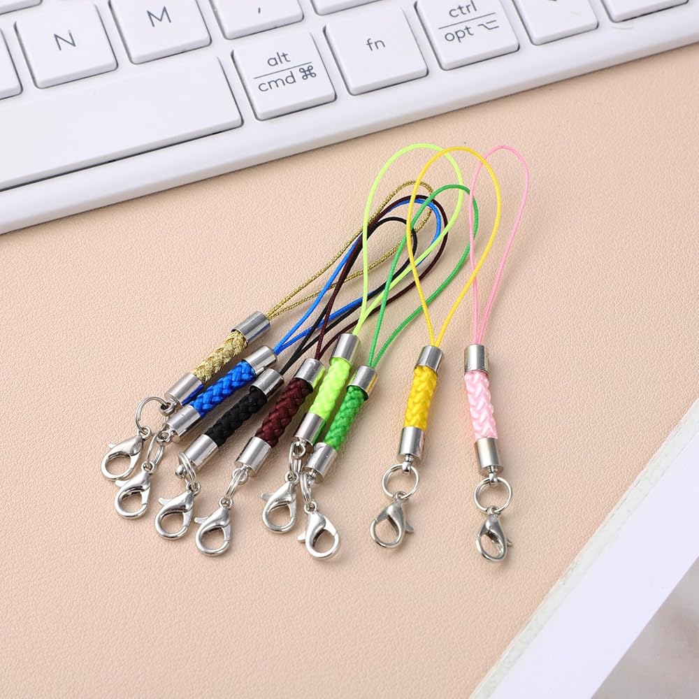 200 Handy-Handgelenkschlaufen - Schwarz & Silber Für Alle Geräte