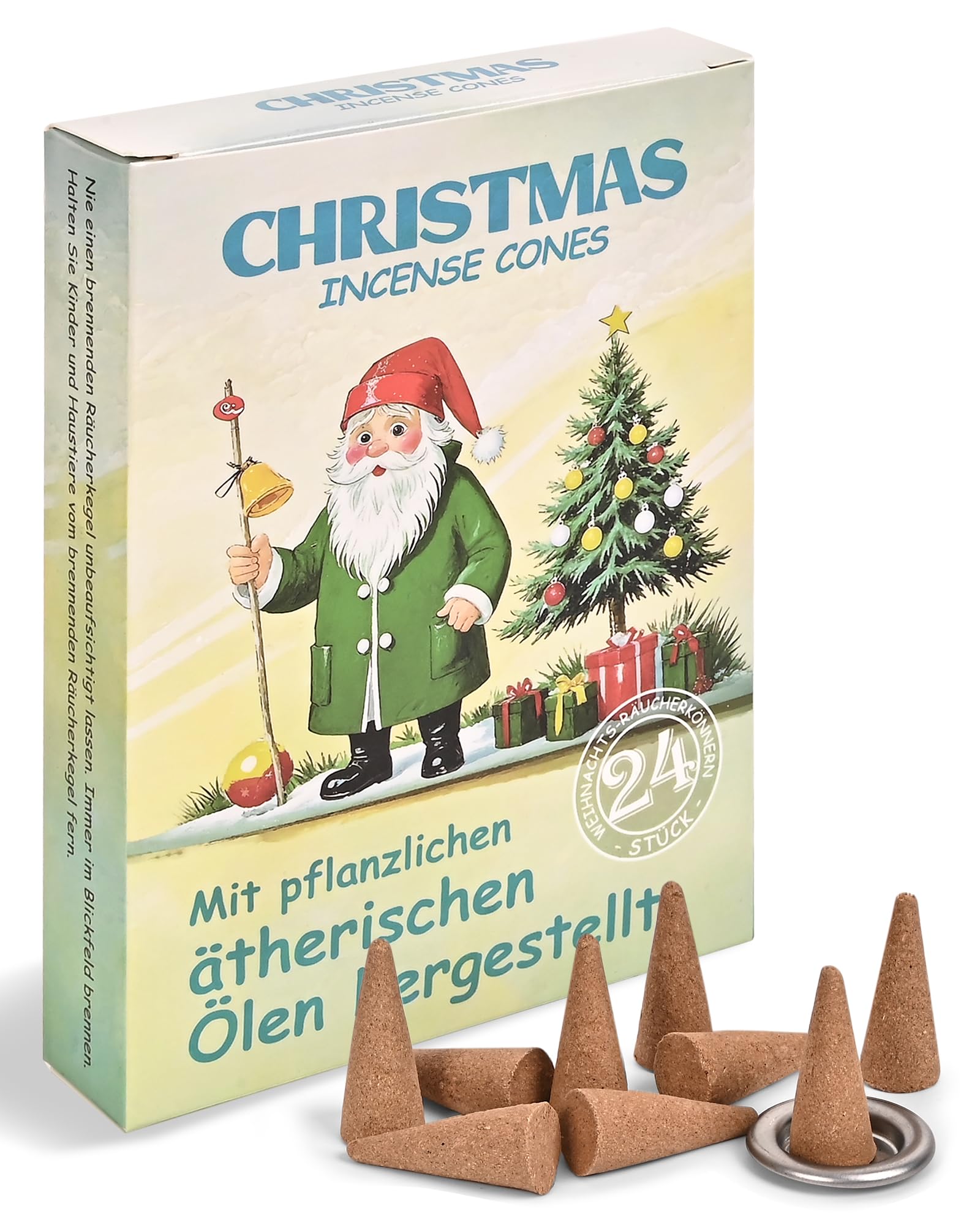 Weihnachts-Räucherkegel, Balsamtanne schafft eine warme, gemütliche Urlaubsatmosphäre mit festlichen Aromen, 96 Stück