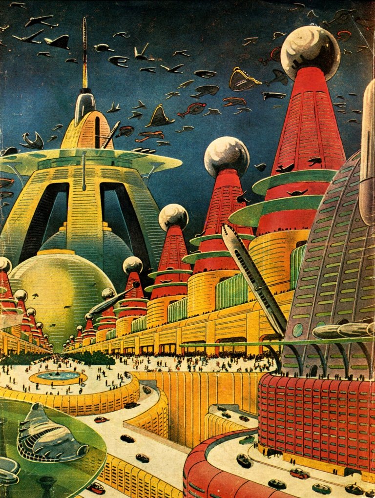 Amazon.com: Frank R. Paul City of The Future Circa 1942 : Art