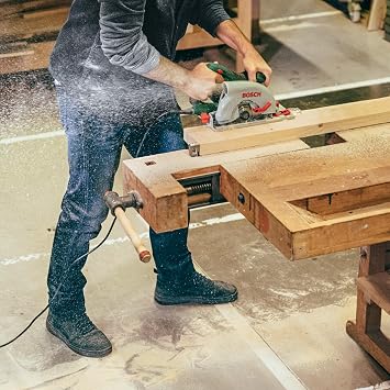 Bosch Electric Circular Saw PKS 66 AF (1600 Watt, Guide Rail Included, 190 mm Circular Saw diameter, In Carton Box)