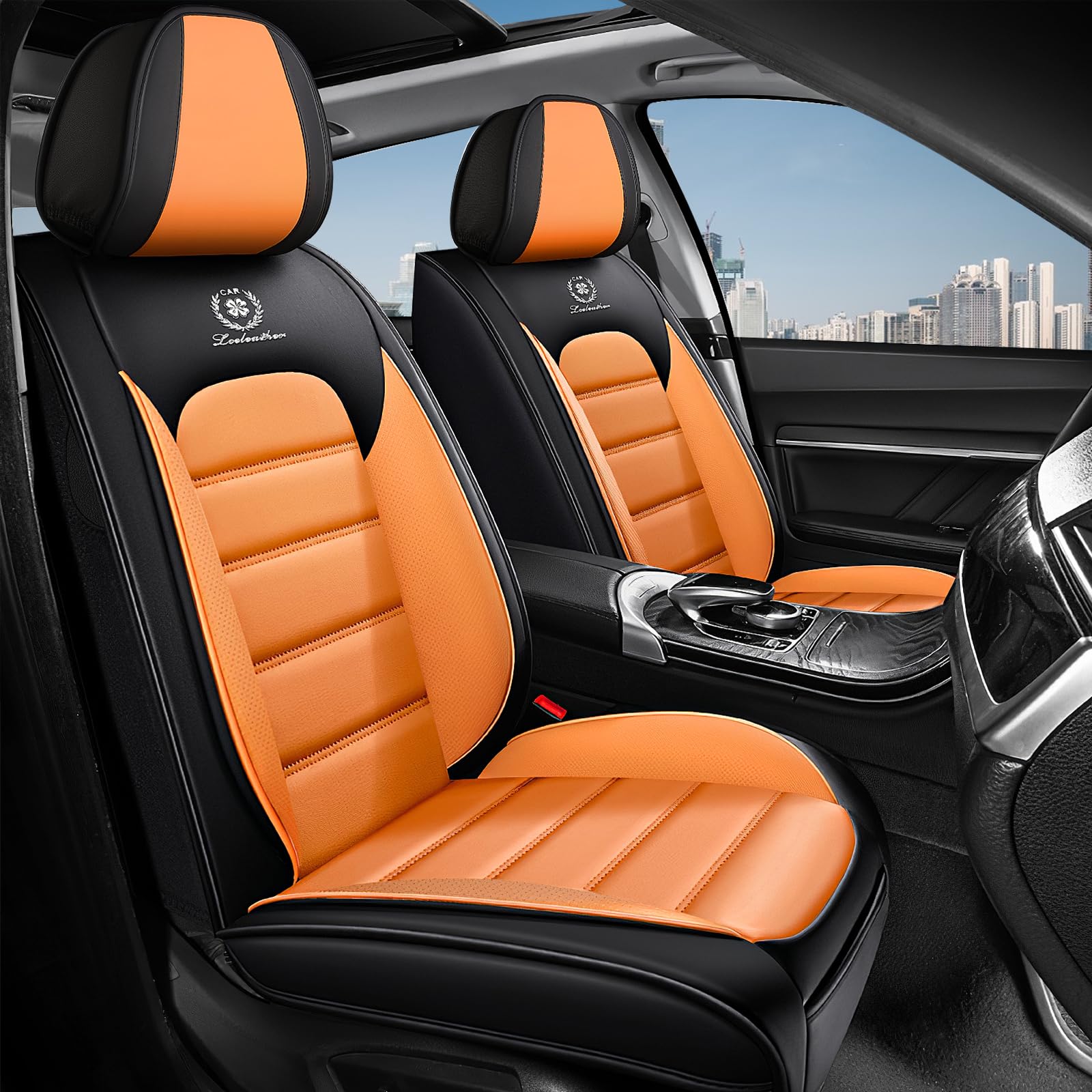 AREKA 2 Seat Covers for Nissan Pathfinder 2000-2026 Breathable Car Seat Covers,Anti-Slip Waterproof Car Seat Protectors with Airbag,Automotive Vehicle