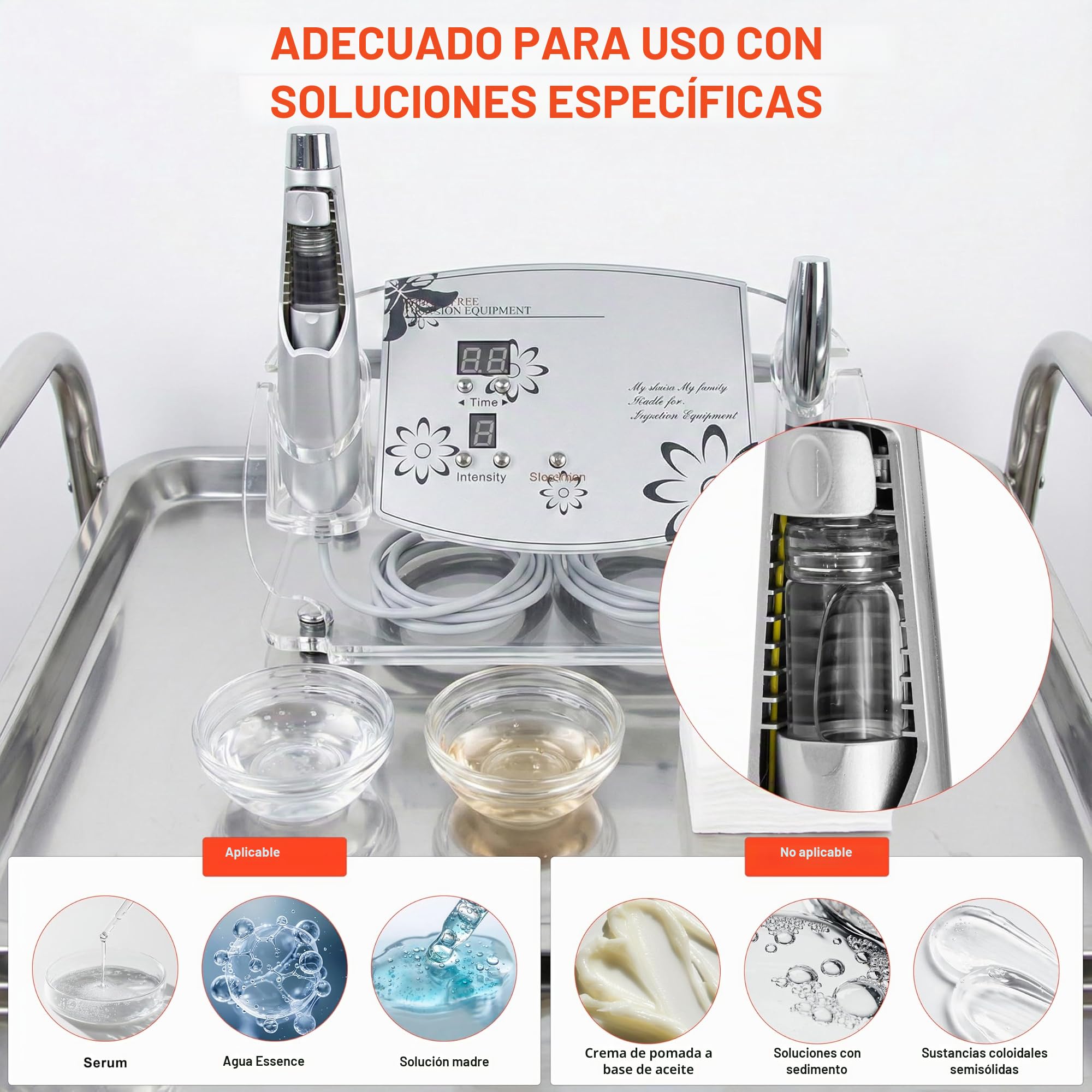 Elitzia ETF49E aguja libre de electroporación Mesoporation ion-importación de equipos de belleza facial blanqueamiento eliminación de arrugas y la hinchazón | Mesoporación, importación de iones, eliminación de arrugas, blanqueamiento e hidratación de la p