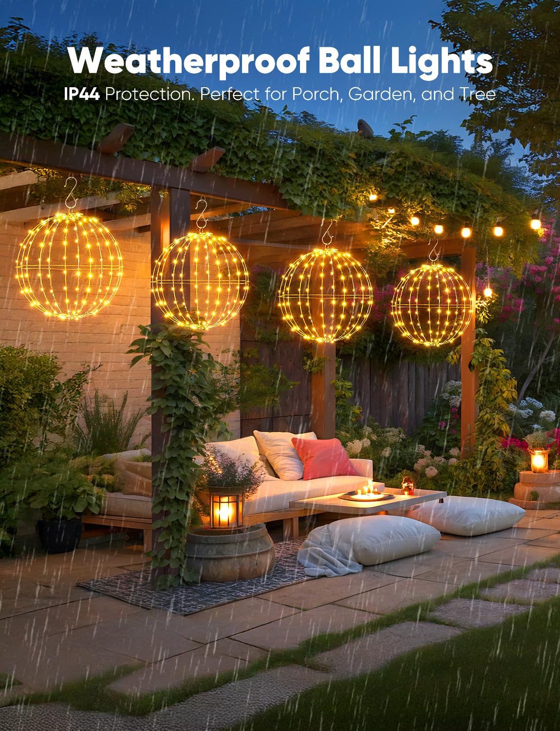 Snapklik.com : Brightown Christmas Ball Lights 3 Pack 12 Inch 120 LEDs ...