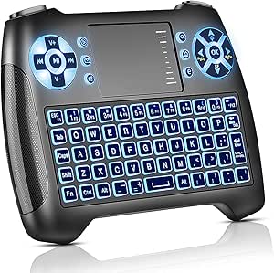 Mini Clavier Sans Fil Avec Pavé Tactile 2,4 GHz - Compatible Smart TV, PC, Tablette, Pour Salon Et Home Cinéma