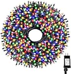 Tcamp 105FT 300LEDs Christmas Tree Lights Outdoor Indoor String Lights End to End Plug, 8 Modes Waterproof UL Certified Fairy Lights for Christmas Wedding Holiday (Warm White)