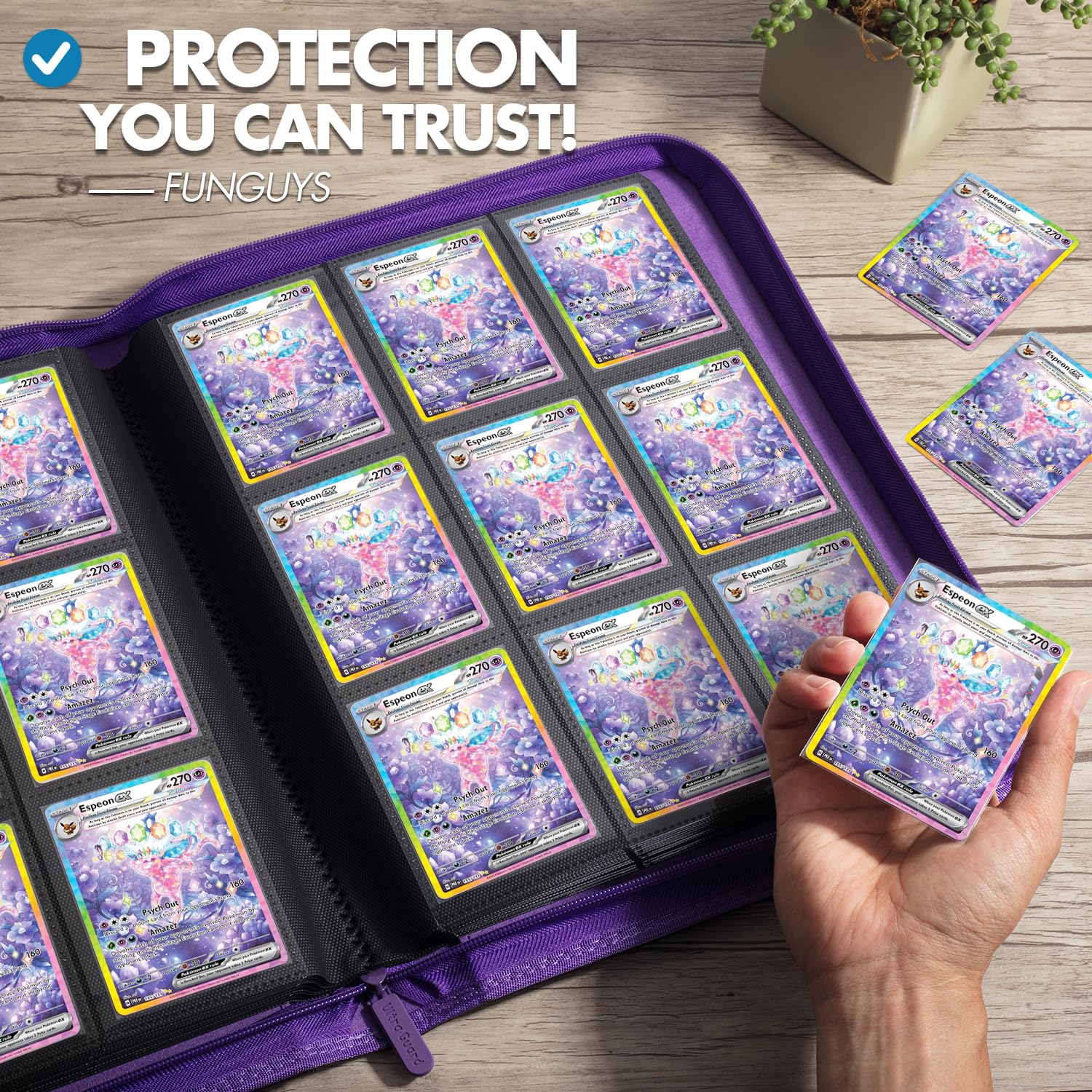 Raccoglitore di carte collezionabili per carte, Raccoglitore di carte Pokemon a 9 tasche, Raccoglitore di carte sportive con caricamento laterale 504, Raccoglitore di carte Yugioh, Raccoglitore di