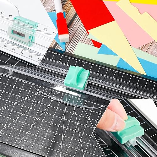 Vista 18 de Mudder 10 piezas de repuesto para cortador de papel, cuchillas de repuesto para recortadora de papel A4 en blanco y negro (naranja)