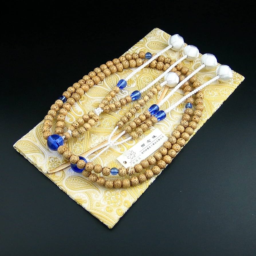 Amazon｜妙蓮花 日蓮正宗本式数珠 法華本連念珠 星月菩提樹 ブルー水晶