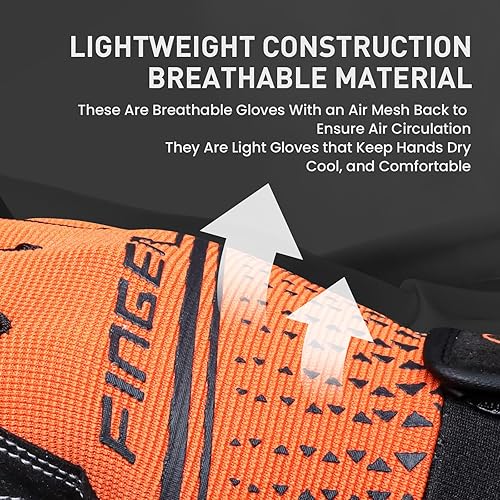 Miniatura 3 de Guantes de entrenamiento de dedo completo para levantamiento de pesas para hombres y mujeres con relleno, guantes de ejercicio de gimnasio de mano