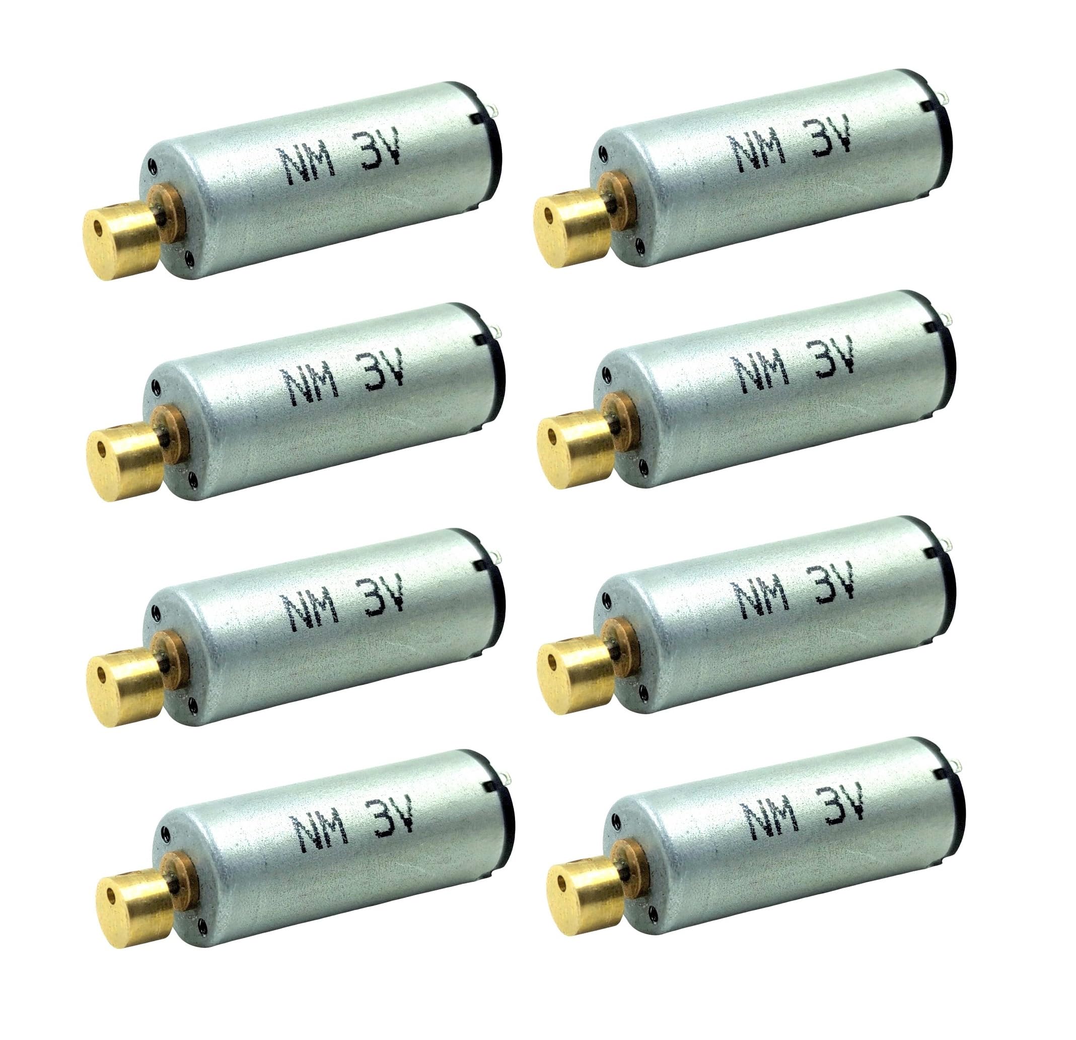 INVENTO 8Pcs (Pack of 8) 3V - 6V Vibration DC motor N60 mini coreless micro DC Toy Hobby Motor 12x30mm 25000 rpm copper ecentric weight for Toys DIY Projects-image-41