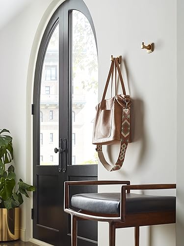 Miniatura 2 de Amerock BH36090CZ  Gancho individual para bata de bronce champán  2-14 pulgadas (2.244 in) de longitud  Estatura  Gancho para toallas para baño